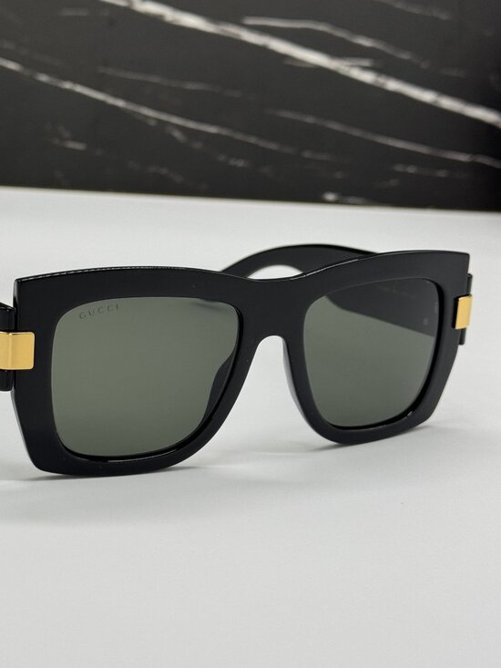 NEW GUCCI GG1688S 001 SUNGLASSES BLACK WOMEN EYEWEAR - Picture 5 of 10